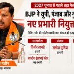 BJP: यूपी, पंजाब और गुजरात के प्रभारी बदले गए, विनोद तावड़े को यूपी, सतीश पूनिया को पंजाब की जिम्मेदारी BJP, BJP new state incharge, Vinod Tawde, Satish Poonia, Tarun Chugh, UP BJP incharge, Punjab BJP incharge, Gujarat BJP incharge, Nitin Nabin, BJP organization, Uttar Pradesh Election 2027, Punjab Election 2027, Gujarat Election 2027, बीजेपी, विनोद तावड़े, सतीश पूनिया, तरुण चुग, यूपी भाजपा प्रभारी, पंजाब भाजपा प्रभारी, गुजरात भाजपा प्रभारी