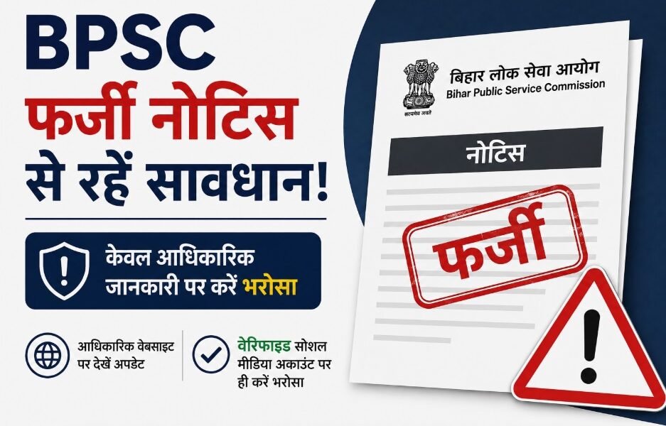 BPSC, BPSC Fake Notice, BPSC 72nd CCE, BPSC Exam 2026, Bihar Public Service Commission, BPSC Alert, Bihar Jobs, Competitive Exam, Government Jobs, Hindi News