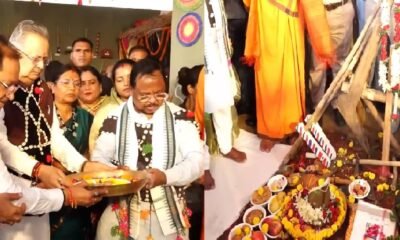 हरेली तिहार, हरेली 2026, विष्णु देव साय, मुख्यमंत्री विष्णु देव साय, पिंक ऑटो, नवा रायपुर, मुख्यमंत्री निवास, डॉ रमन सिंह, छत्तीसगढ़ लोक संस्कृति, कृषि औजार पूजा, गौमाता पूजा, ड्रोन दीदी, चंद्रकली वर्मा, हार्वेस्टर सब्सिडी, 16 लाख रुपए चेक, पारिजात पौधरोपण, गेड़ी, बिल्लस, छत्तीसगढ़ी खेल, Chhattisgarh News, Hareli Tihar 2026, CM Vishnu Deo Sai