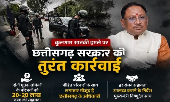 Kulgam Terror Attack, Chhattisgarh Government, Vishnu Deo Sai, Kulgam News, Terror Attack Kashmir, Chhattisgarh Migrant Workers, Ex Gratia, Jammu Kashmir, CM Vishnu Deo Sai, Chhattisgarh News, Compensation, Hindi News