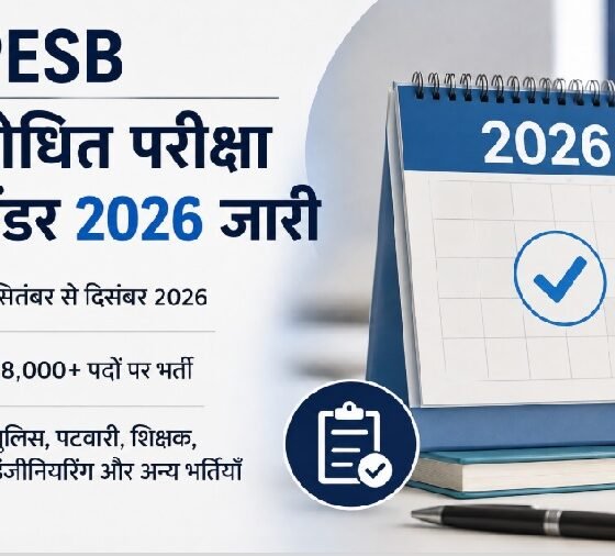 MPESB Revised Exam Calendar 2026, MPESB Exam Calendar, MP Police Constable Recruitment 2026, Patwari Recruitment, Panchayat Secretary Recruitment, Agriculture Extension Officer, MP Government Jobs, MPESB News, Madhya Pradesh Jobs, Hindi News