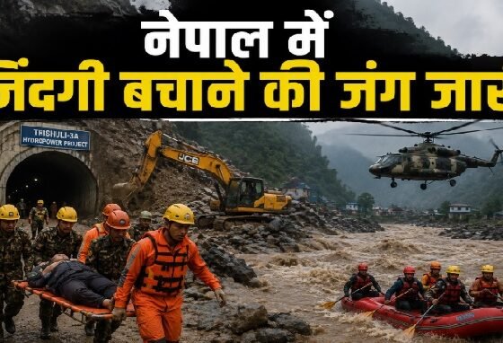 नेपाल बाढ़, Nepal Flood, हाइड्रोपावर प्रोजेक्ट, Trishuli 3A, Nepal Rescue Operation, Tunnel Rescue, भोटेकोशी नदी, त्रिशूली नदी, नेपाल आपदा, Hydropower Workers