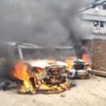 Patna: सड़क हादसे में युवक की मौत से भड़की भीड़, बस समेत 10 वाहन फूंके Patna News, Patna Road Accident, Bihar News, Agam Kuan, Zero Mile Patna, NH-30 Jam, Bus Burnt, Violence in Patna, Police Vehicle Burnt, बिहार समाचार, पटना सड़क हादसा