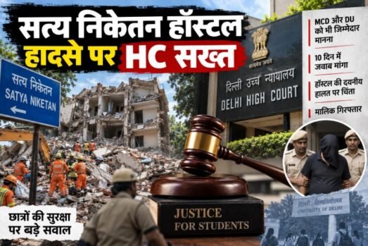 Satya Niketan Hostel Collapse, Delhi Hostel Collapse, दिल्ली हॉस्टल हादसा, सत्य निकेतन बिल्डिंग हादसा, Delhi High Court, MCD, Delhi University