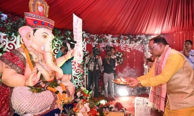 मुख्यमंत्री निवास में गणेश स्थापना, विष्णु देव साय गणेश चतुर्थी, Chhattisgarh Ganesh Chaturthi 2026, CM Vishnu Deo Sai, गणेश चतुर्थी छत्तीसगढ़, मुख्यमंत्री साय गणेश पूजा