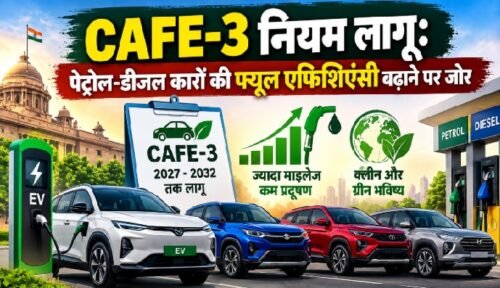 CAFE 3 नियम, CAFE 3 norms 2027, CAFE 3 India, EV 3x super credit, कार माइलेज नियम, पेट्रोल डीजल कार माइलेज, इलेक्ट्रिक कार, हाइब्रिड कार, Corporate Average Fuel Economy
