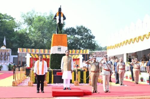 छत्तीसगढ़ पुलिस स्मृति दिवस, विष्णुदेव साय, शहीद पुलिस जवान, नक्सल विरोधी अभियान, बस्तर में शांति, अरुण देव गौतम
