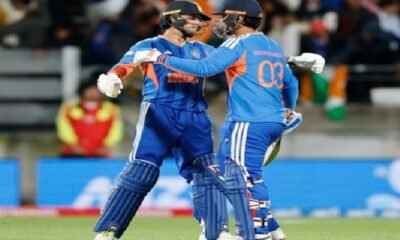 भारत बनाम न्यूजीलैंड तीसरे टी-20 मैच में अभिषेक शर्मा के 35 गेंदों में शतक और वैभव सूर्यवंशी की आक्रामक बल्लेबाजी से भारत ने सीरीज 3-0 से जीती।
