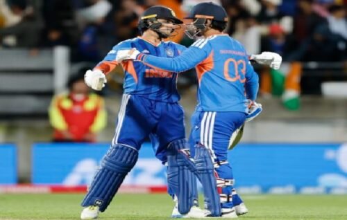 भारत बनाम न्यूजीलैंड तीसरे टी-20 मैच में अभिषेक शर्मा के 35 गेंदों में शतक और वैभव सूर्यवंशी की आक्रामक बल्लेबाजी से भारत ने सीरीज 3-0 से जीती।