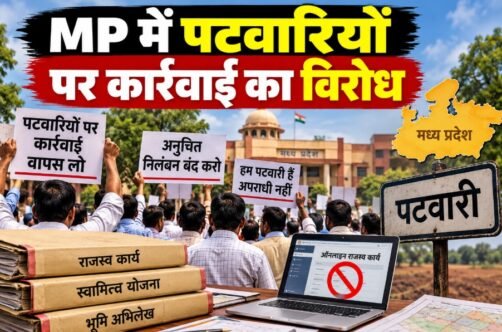 मध्य प्रदेश पटवारी, MP Patwari, पटवारी संघ, पटवारियों पर कार्रवाई, गुना पटवारी, देवास पटवारी, स्वामित्व योजना, पटवारी हड़ताल, ऑनलाइन राजस्व काम