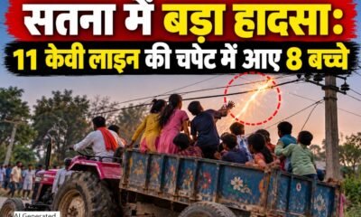 Satna News, Satna Accident News, Kothi Satna News, 11 KV बिजली लाइन हादसा, सतना करंट हादसा, पतेरिया गांव हादसा, दुर्गा विसर्जन हादसा, मध्य प्रदेश समाचार