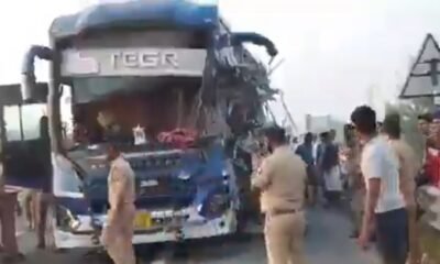 गोरखपुर लिंक एक्सप्रेसवे हादसा, अंबेडकरनगर सड़क हादसा, वॉल्वो बस ट्रेलर टक्कर, बस हादसा, Ambedkar Nagar Bus Accident, Gorakhpur Link Expressway Accident, Delhi Darbhanga Bus