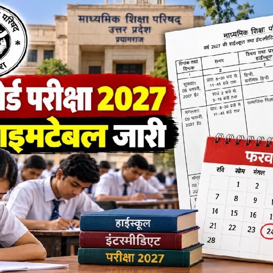 यूपी बोर्ड परीक्षा 2027, यूपी बोर्ड टाइमटेबल, UP Board Exam Date 2027, 10वीं परीक्षा, 12वीं परीक्षा, UPMSP