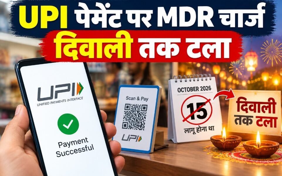 UPI MDR चार्ज, UPI पेमेंट चार्ज, NPCI, 0.4 प्रतिशत MDR, ₹2000 से ज्यादा UPI पेमेंट, UPI चार्ज दिवाली
